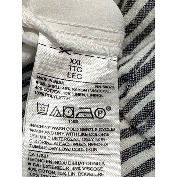 Summer Comfort Dress Rayon / Cotton / Linen Blend Stripes Old Navy - Size XXL - Picture 10 of 10